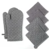 Oven Mitts with Pot Holder and Dish Towel